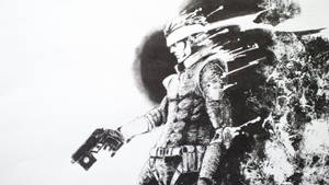 Grayscale Solid Snake Metal Gear Solid Wallpaper