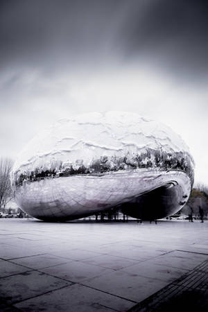 Grayscale The Bean Chicago Wallpaper