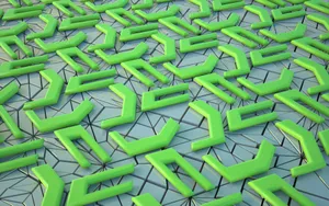 Green 3d Shapes Wallpaper