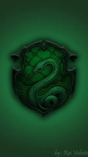 Green 3d Slytherin Crest Wallpaper