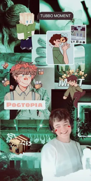 Green Aesthetic Tubbo Wallpaper