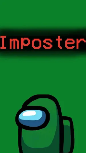 Green Among Us Impostor Wallpaper