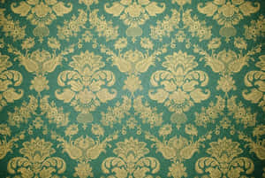 Green And Brown Vintage Wall Art Pattern Wallpaper