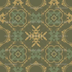 Green And Gold Royal Wallpaper Wallpaper