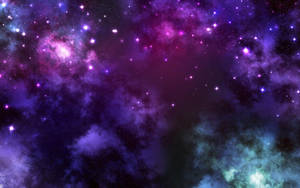 Green And Purple Pastel Galaxy Wallpaper