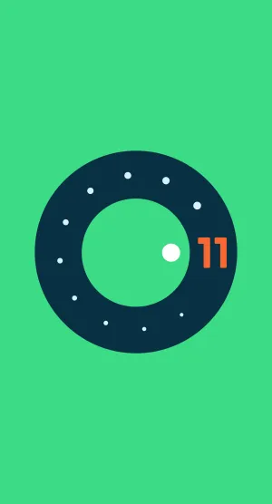 Green Android 11 Logo Wallpaper