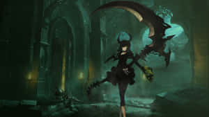 Green Anime Black Rock Shooter Dead Scythe Wallpaper