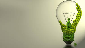 Green Apple Electricity Bulb Wallpaper