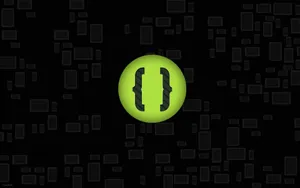 Green Bracket Graphic Illustrating Programming Concepts Wallpaper