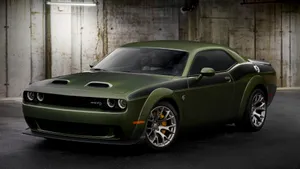 Green Dodge Hellcat 3d Model Wallpaper
