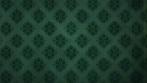 Green Floral Diamond-shaped Wallpaper