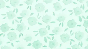 Green Floral Pattern Background Wallpaper