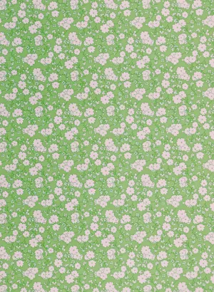 Green Floral Symmetrical Wallpaper