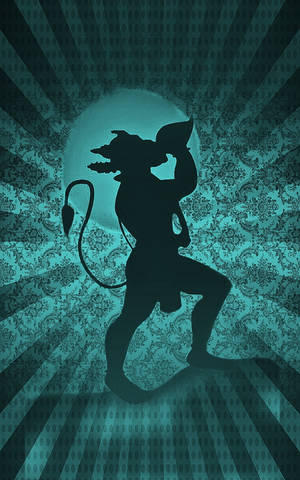 Green God Hanuman With Shell Wallpaper