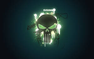 Green Graffiti Punisher Skull Wallpaper