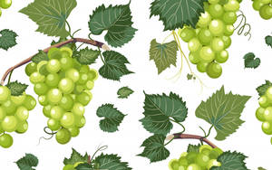 Green Grape Mural Art Wallpaper