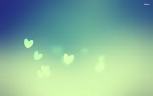 Green Heart Floating Wallpaper