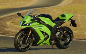 Green Kawasaki Ninja Bike 2013 Wallpaper