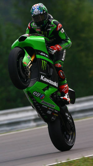 Green Kawasaki Ninja Bikes Iphone Wallpaper