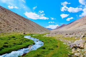 Green Lake Hills Tajikistan Wallpaper