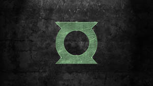 Green Lantern Logo In Wall Wallpaper