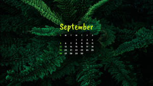 Green Leaves September 2021 Calendar Wallpaper
