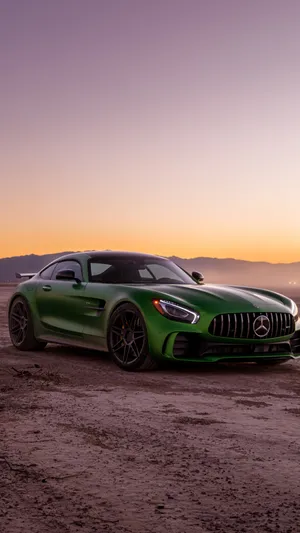 Green Mercedes Benz Twilight Iphone Wallpaper