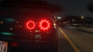 Green Nissan Skyline Gtr R34 Rear Wallpaper