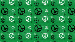 Green Peace Pattern Wallpaper