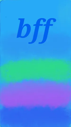 Green Purple Blue Girly Bff Wallpaper