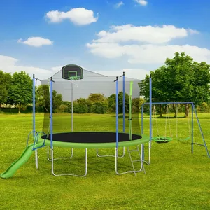 Green Round Trampoline Wallpaper