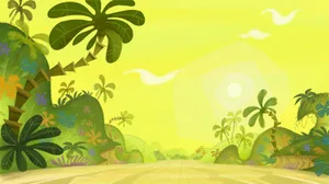 Green Scenery Clipart Wallpaper