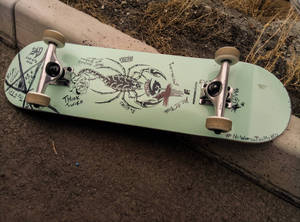 Green Scorpion Skateboard Wallpaper