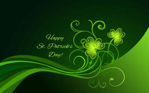 Green Shamrock St Patrick's Day Wallpaper