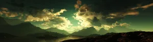 Green Sky Dual Monitor Wallpaper