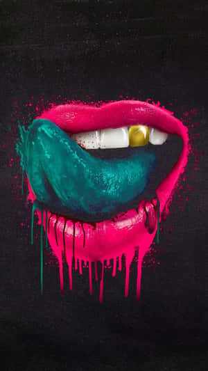 Green Tongue Out Wallpaper