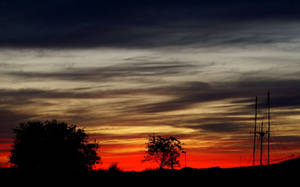 Grey Sky Sunset Wallpaper