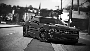 Greyscale Camaro Car Wallpaper