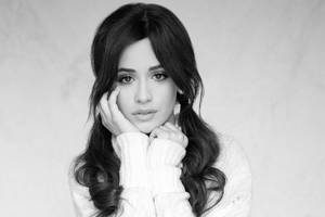 Greyscale Camila Cabello Headshot Wallpaper