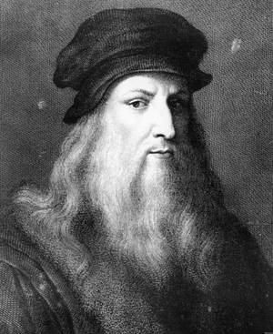 Greyscale Leonardo Da Vinci Portrait Wallpaper