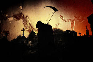 Grim Reaper Silhouette Art Wallpaper