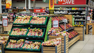 Grocery Items Supermarket Wallpaper