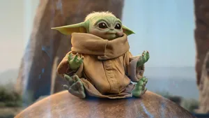 Grogu Sitting Peacefully Wallpaper