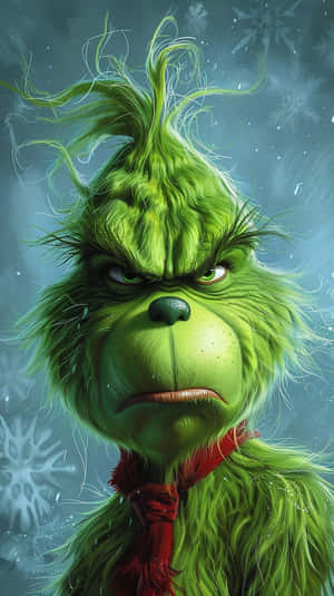 Grumpy Grinch Portrait Wallpaper