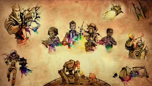 Grunge Cartoon Borderlands Wallpaper
