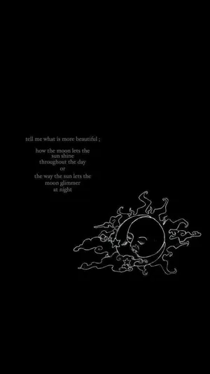 Grunge Emo Aesthetic Moon Sun Wallpaper