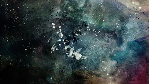Grunge Messy Blue Green Wallpaper