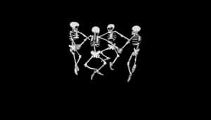 Grunge Skeletons Halloween Graphic Wallpaper