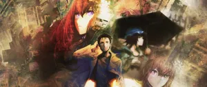 Grunge Theme Steins Gate Fan Art Wallpaper