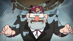 Grunkle Stan In Bathroom Wallpaper